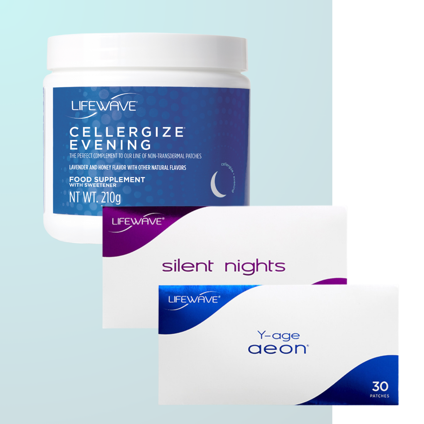 Paquete «Armonía vespertina»: Cellergize® Evening, Silent Nights y Aeon