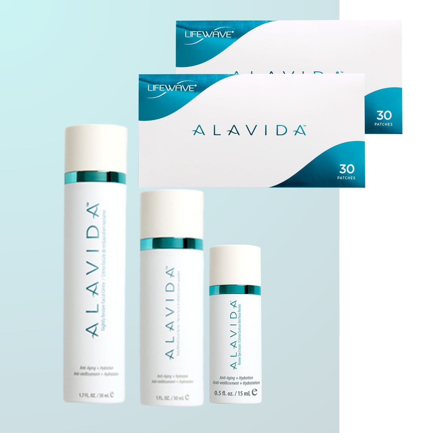 Lote «Be Beautiful» (Trío Alavida + Crema de ojos Alavida)